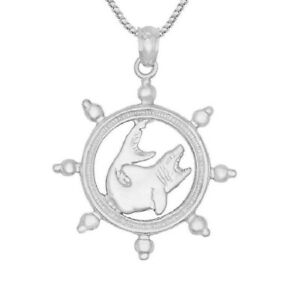 【送料無料】ジュエリー・アクセサリー シルバースターリングボートホイールシャークペンダントブレロ..