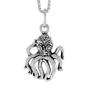 【送料無料】ジュエリー・アクセサリー シルバースターリングタコペンダントブレロックインチイタリア..