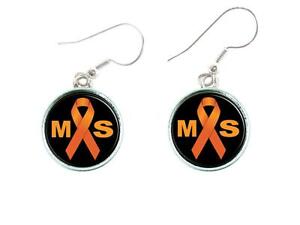 【送料無料】ジュエリー・アクセサリー オレンジリボンシルバーフックイヤリングジュエリーファミリーmultiple sclerosis awareness orange ribbon silver hook earrings jewelry family