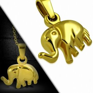 【送料無料】ジュエリー・アクセサリー ゴールデンステンレススチールゾウペンダントpendentif elephanteau en acier inoxydable dore