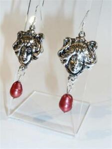 【送料無料】ジュエリー・アクセサリー アールヌーボーイヤリングパールart nouveau boucles doreilles avec perles deau douce cg1767