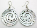 yzWG[EANZT[ XpC}U[Iup[VF_OhbvCOWG[hand carved spiral mother of pearl shell dangle drop earrings jewelry aa314