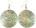 【送料無料】ジュエリー・アクセサリー パールシェルダングルドロップイヤリングジュエリーhand carved natural mother of pearl s...