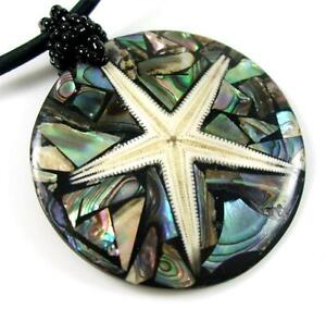 【送料無料】ジュエリー・アクセサリー ビーズコードネックレスジュエリーアワビヒトデ