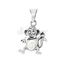 yzWG[EANZT[ V@ACX^[OVo[L[925 sterling silver monkey pendant made with shiva eye gemstone