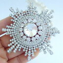 【送料無料】ジュエリー・アクセサリー クリアオーストリアクリスタルブライダルヒマワリフラワーブローチピン315 bridal sunflower flower brooch pin pendant clear austrian crystal 06014c1