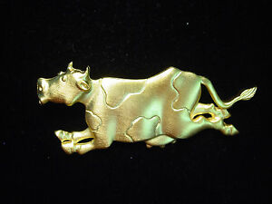 ̵ۥ奨꡼꡼ ͥåȥ奨꡼ɥԥ塼ԥjj jonette jewelry gold pewter cow jumping over the moon pin