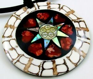 【送料無料】ジュエリー・アクセサリー ビーズネックレスジュエリーアワビシェルレッドコーラルコーンシェル