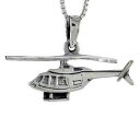 yzWG[EANZT[ Vo[X^[OwRv^[y_gubNC`C^A`F[{bNXargent sterling helicoptere pendentif breloque, 18 italien boite chaine