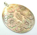 【送料無料】ジュエリー・アクセサリー ジュエリーパールシェルスクロールhand carved natural mother of pearl shell scr...