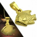【送料無料】ジュエリー・アクセサリー ゴールデンステンレスフィッシュペンダントpendentif poisson en acier inoxydable dore(4)