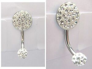 【送料無料】ジュエリー アクセサリー クリアクリスタルディスククリトリットフードリングゲージsurgical steel clear crystal flat disk vch clitoral clit hood ring 14 gauge 14g