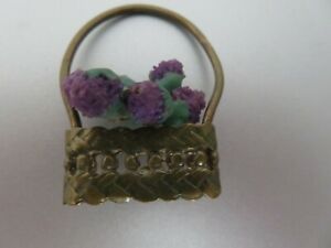 【送料無料】ジュエリー・アクセサリー ブロオオチバスケットbroche petit panier de fleurs annees 20..