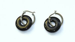 【送料無料】ジュエリー・アクセサリー ガラスイヤリングboucles doreilles be yourself metal et verre noir