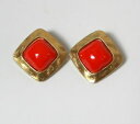 【送料無料】ジュエリー・アクセサリー オレンジゴールドヴィンテージシックイヤリングboucles doreilles clips chic vintage oranges et dores