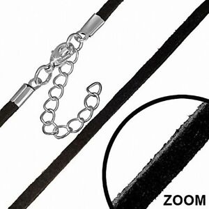 【送料無料】ジュエリー・アクセサリー ファッションブラックナイロンモノブリンコードチェーンl58cm cordon monobrin en nylon noir fashion et chaine de rallonge(4)