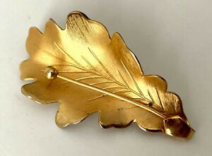 【送料無料】ジュエリー・アクセサリー ブローチヴィンテージゴールドリーフブローチbroche vintage feuille dore brooch etat neuf 5,..