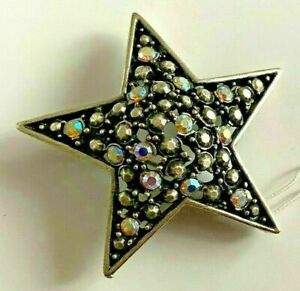 【送料無料】ジュエリー・アクセサリー スターカークスフォリーノイフブローチパインスターパインbroche etoile strass irise kirks folly neuf brooch pin 4,2cm star pin