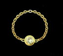 【送料無料】ジュエリー・アクセサリー チェーンリングステンレスセットチェーンリングbague chainette ,bague chaine femme en acier inoxydable dore sertie neuve t55(4)