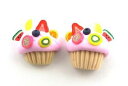 【送料無料】ジュエリー・アクセサリー カップケーキクリップカワイイシュリルコスプレロリータシックメイドハンドcupcake clips doreilles kawaii mignon schrill cosplay lolita chic fait main