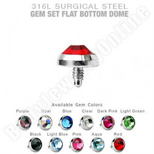 ̵ۥ奨꡼꡼ 󥫡ȥåץեå22 dermal anchor tops 3mm flat cz 14g surgical steel