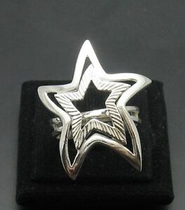 【送料無料】ジュエリー・アクセサリー スタイリッシュスターリングシルバーリングスターソリッドサイズstylish sterling silver ring star solid 925 size 3511