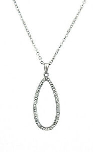 yzWG[EANZT[ GWeVo[lbNXV[g`F[XgXI[oy_gella jonte collier en argent court chaine strass pendentif ovale cadeau 44 cm