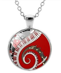 【送料無料】ジュエリー・アクセサリー ソルキーピアノキーキーネックレススコアcollier pendentif tou..