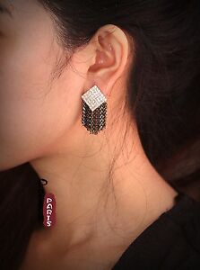 【送料無料】ジュエリー・アクセサリー イヤリングクーラスアールデコタッセルフィルノワールカレバロ..