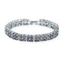 【送料無料】ジュエリー・アクセサリー ゴージャストパーズアメジストシルバーブレスレットgorgeous charming rainbow mystical fire topaz amethyst gems silver bracelet