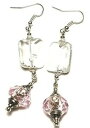 yzWG[EANZT[ OVo[[Yp[KXhbvy_gglongue argent rose amp; transparent oreilles verre perle goutte pendantes retro