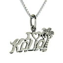 【送料無料】ジュエリー・アクセサリー シルバースターリングカウアイワードペンダントブレロックイタリアボックスargent sterling i love kauai mot pendentif breloque,18 italien boite