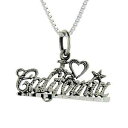 【送料無料】ジュエリー・アクセサリー シルバースターリングアイラブカリフォルニアワードペンダントブレロックイタリアargent sterling i love california mot pendentif breloque,18 italien