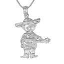 argent sterling garcon jeu guitare pendentif breloque, italien boite chaineシルバースターリングゲームギターペンダントブレロックイタリアチェーンボックス※注意※NYか...