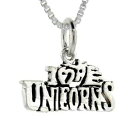 【送料無料】ジュエリー・アクセサリー シルバースターリングユニコーンワードペンダントブレロックイタリアボックスargent sterling i love licorne mot pendentif breloque,18 italien box