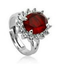 ジュエリー・アクセサリー ホワイトゴールドメッキマーキーリングスワロフスキーRサイズbague marquise rouge plaque or blancalliage swarovskiR elements taille 58