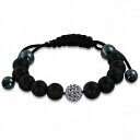 【送料無料】ジュエリー・アクセサリー ディスコボールヘマタイトアーギルビーズファンシーブレスレットグレーbracelet fantaisie avec perles disco ball hematite amp; argil gris cz