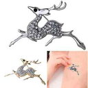 【送料無料】ジュエリー・アクセサリー ブローチディアピンエルクラムラストラスフォークジュエリーbroche cerf epingle elan ramure strass bijoux folkloriques