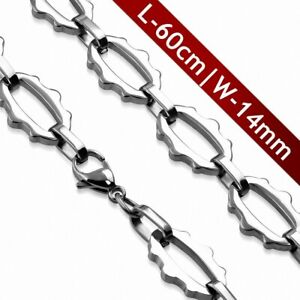 【送料無料】ジュエリー・アクセサリー チェーン60cm x 14mm ?chaine a maillons ovales en forme de fleur fantaisie avec pince de(4)