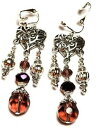 【送料無料】ジュエリー・アクセサリー クリップパープルシルバーペンダントシックユニークレトロジプシーargent violet avec clip oreilles goutte pendantes lustre chic unique retro gypsy