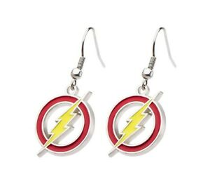 【送料無料】ジュエリー・アクセサリー コミックスフラッシュライトニングボルトイヤリングドロップdc comics femmes flash lightning boulon boucles doreilles goutte