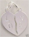 【送料無料】ジュエリー・アクセサリー カップルシルバーハートラブcouple pendentifs argent c?ur love grave 15d
