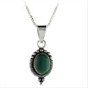 【送料無料】ジュエリー・アクセサリー シルバースターリングマラカイトバリパールオーバルペンダントargent sterling malachite bali perle pendentif ovale, 457cm