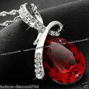 【送料無料】ジュエリー・アクセサリー クリスタルレッドシルバーネックレスコパインクリスマスプレゼントgb cristal rouge colliers argent love copine femme femmes noel cadeaux pour elle