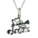 【送料無料】ジュエリー・アクセサリー シルバースターリングアイラブジャズワードペンダントブレロックイタリアンボックスargent sterling i love jazz mot pendentif breloque,18 italien boite