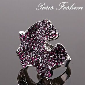 【送料無料】ジュエリー・アクセサリー ガラスラインストーンシルバーリングカローラbague ajustable a..