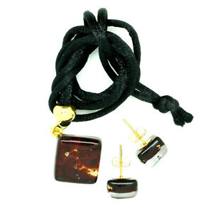 【送料無料】ジュエリー・アクセサリー ムラーノガラスペンダントイヤリングセットヴェネツィアmurano verre pendentif et earrings set rouge et or de venice