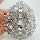 【送料無料】ジュエリー・アクセサリー ドロップブライドブローチピンクリアラインストーンクリスタルbride 492 flower drop pendant bridesmaid brooch pin clear rhinestone crystal