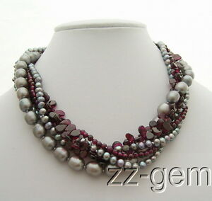 【送料無料】ジュエリー・アクセサリー ストッズパールガーネットネックレス