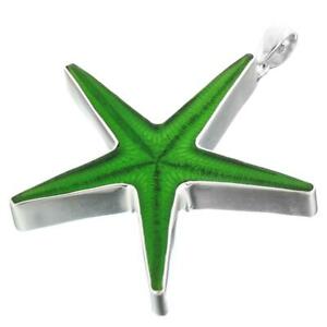 【送料無料】ジュエリー・アクセサリー グリーンシースタースターマッシブシルバーペンダント63cm vert mer etoile etoile de mer 925 pendentif argent massif